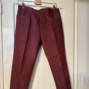 Men's Maison Martin Margiela Brick Red Slim Pants Size 30 Waist (46 EUR)